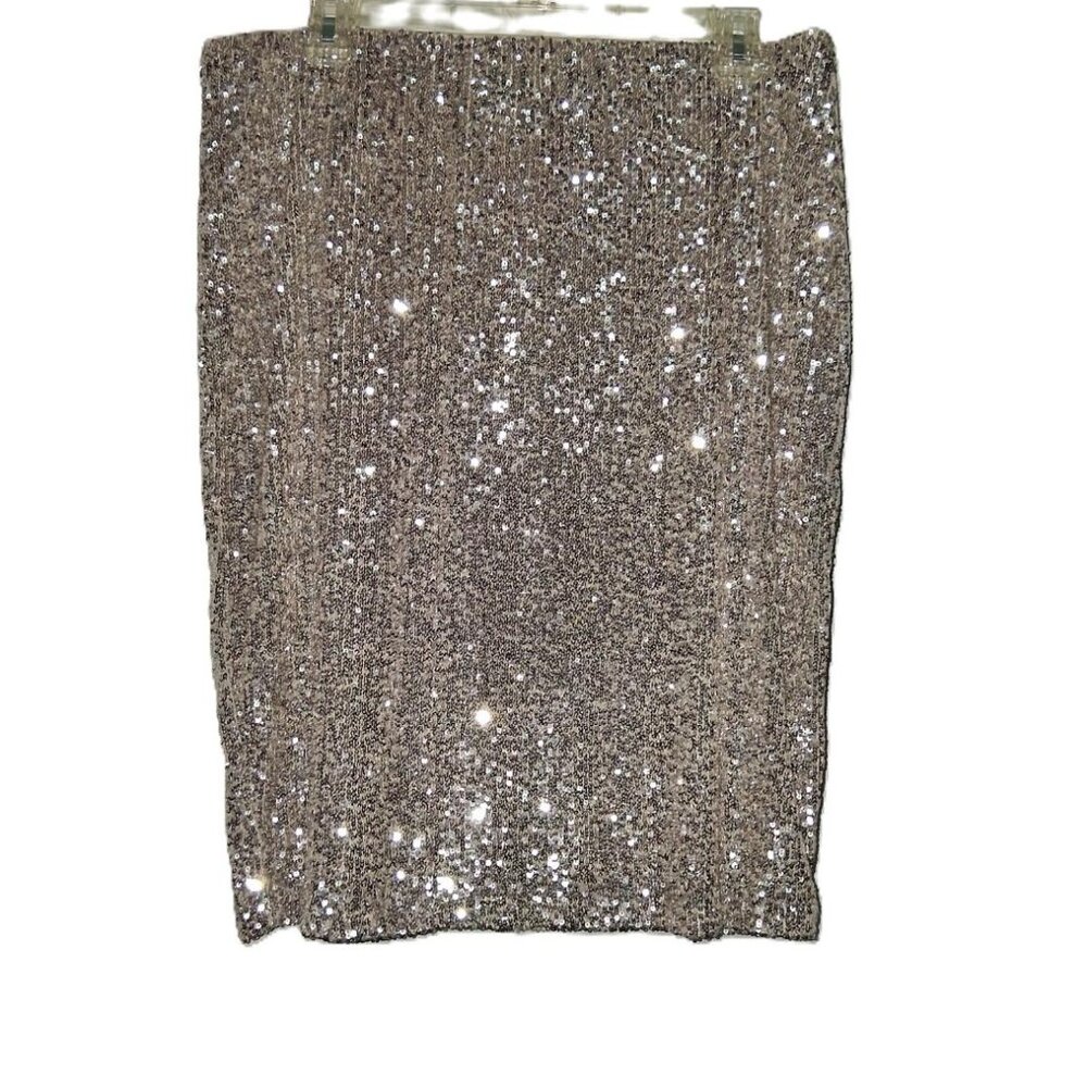 Cable & Gauge Gold Sequin Skirt | Size Large | New - Picture 5 of 6